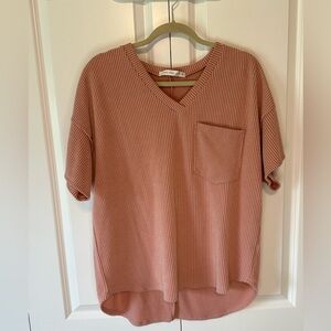 Altar'd State Pink Tunic Short Sleeve T-Shirt